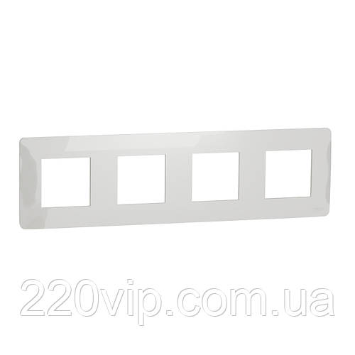 Рамка Schneider Electric Unica New Studio 4-пост белый (NU200818 ...