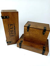 Деревянные коробки для упаковки товаров и подарков.
