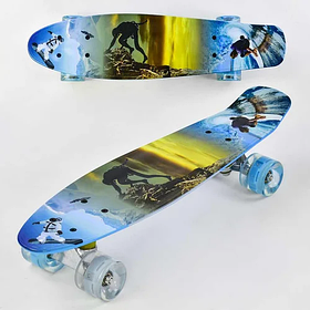 Скейт Пенні борд F 3270 Best Board, дошка 55 см, PU колеса, світяться колеса, в кульку