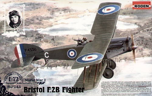 Пластикова модель 1/72 Roden 043 Британський винищувач Bristol F2B Fighter