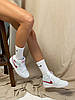 Жіночі кросівки Air Jordan 1 Mid White University Red BQ6472-106, фото 9