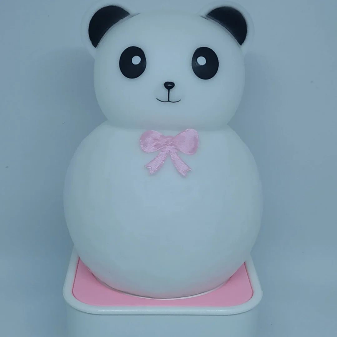 Дитячий силіконовий світлодіодний нічник світильник Панда Ведмежатко Ведмежатко Ведмедик Jb, фото 1