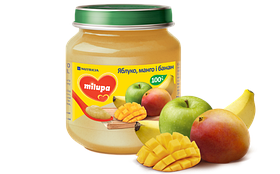 Пюре яблуко, манго і банан 125г Milupa