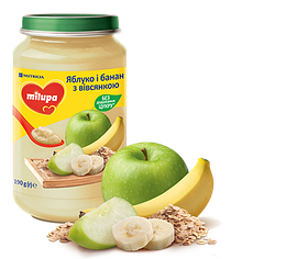 Пюре яблуко і банан з вівсянкою 190г Milupa