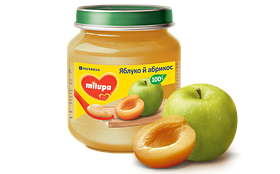 ПЮРЕ MILUPA ЯБЛУКО І АБРИКОС 125Г