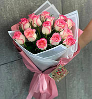 15 розовых роз Джумилия