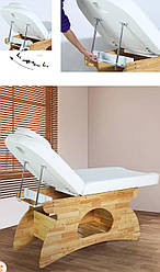 Масажний стіл двосекційний на дерев'яній основі кушетка для масажу для косметології для салону ZD-853