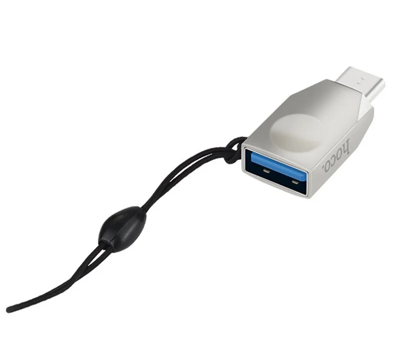 Адаптер Hoco UA9 OTG перехідник USB 3.0 Type - C to USB - Silver