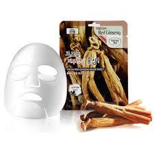 Тканинна Омолоджуюча маска для обличчя Червоний женьшень Fresh Red Ginseng Mask Sheet, 3W CLINIC, фото 1