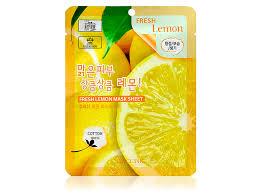 Тканинна Вітамінна маска для обличчя Fresh Lemon Mask Sheet, 3W CLINIC