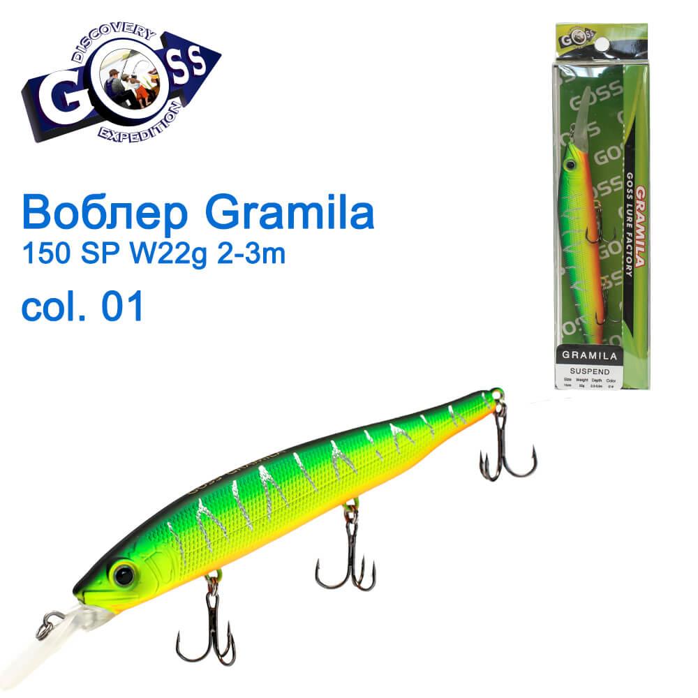 Воблер Goss Gramila 150Sp W22g 2-3m col. 01