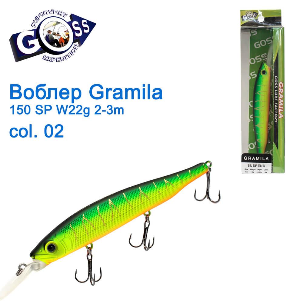 Воблер Goss Gramila 150Sp W22g 2-3m col. 02