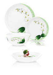 Сервіз столовий LUMINARC Diwali White Orchid 19 пр Колір білий з кольоровим малюнком 9741p