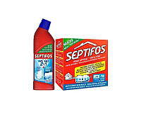 Средство для выгребных ям и септиков в пакетиках 648 г (18 шт.) + Туалетный гель Septifos Vigor 750 мл, SEPTIF