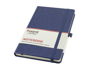 Блокнот A5 96арк. кліт. карт. "Partner Lux" син.№8202-02-A/Axent/(18)
