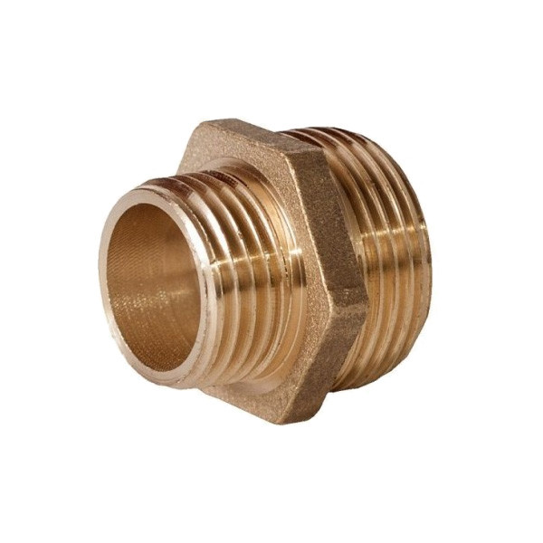 Ніпель (бочонок) 1 1/4 х 3/4 НН латунний посилений