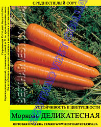 Насіння моркви «Делікатесна» 25 кг (мішок)