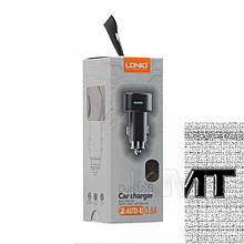 Ldnio C308 Car Charger Set (Lightning) (2 USB)(3.6 A) Black