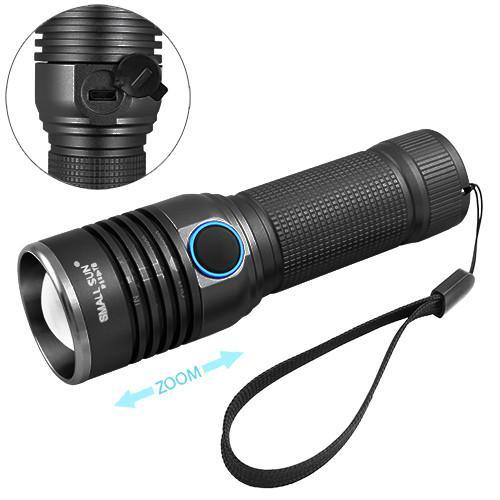Ліхтар Small Sun R843-T6, ЗП micro USB, 1x26650 (1х18650/3xAAA), zoom, ремінець, Box