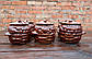 Набір горщиків для духовки «Виноград» коричневі кераміка 550 мл 6 шт (762), фото 2