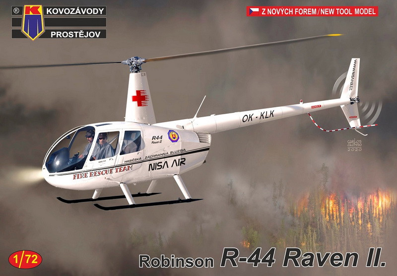 Пластикова модель 1/72 Kovozavody Prostejov 0215 американський вертолет Robinson R-44 Raven II "Civil", фото 1