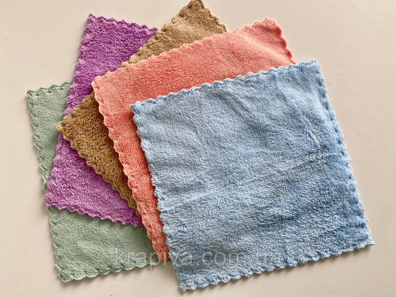 Рушник кухонне 25*25 см мікрофібра, рушник кухонний мікрофібра, фото 1