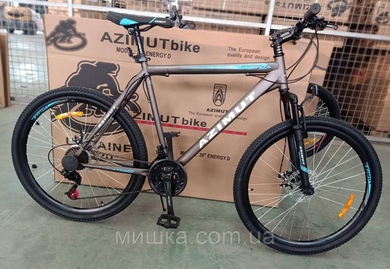 Велосипед гірський азимут Energy 26" GFRD рама 21" сірий