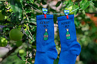 Синие котоновые носки 35-41 ORIGINAL с надписью АГЕНТ 0,7