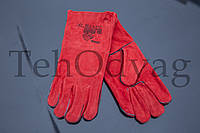 Перчатки рабочие кожаные для сварщиков краги REIS REFLEX-RED CAT