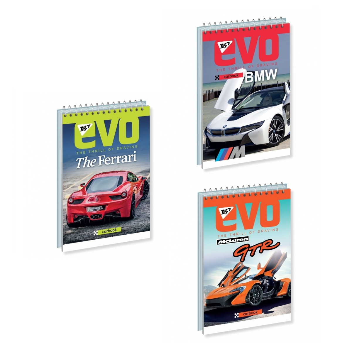Блокнот А6, верхня спіраль, 80 арк., "EVO" 681734