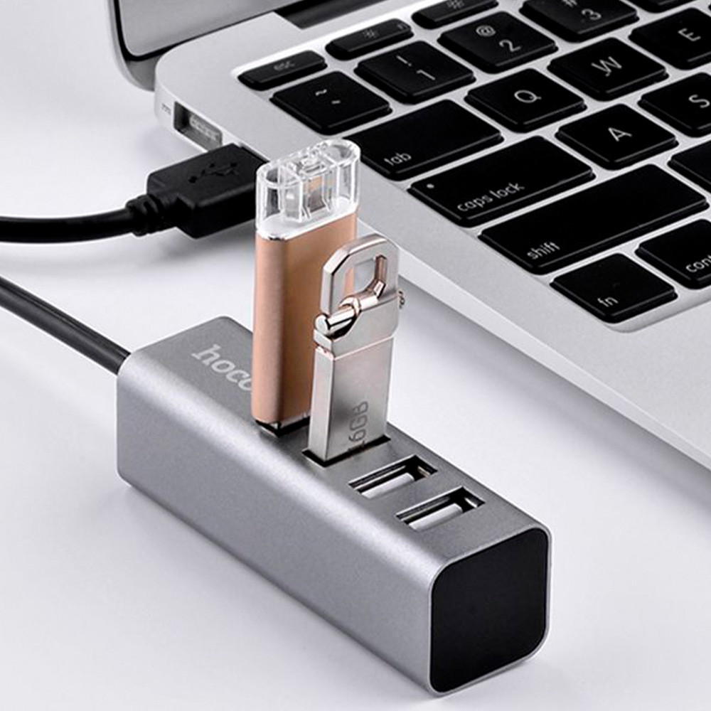 USB HUB Hoco HB1 silver, фото 1