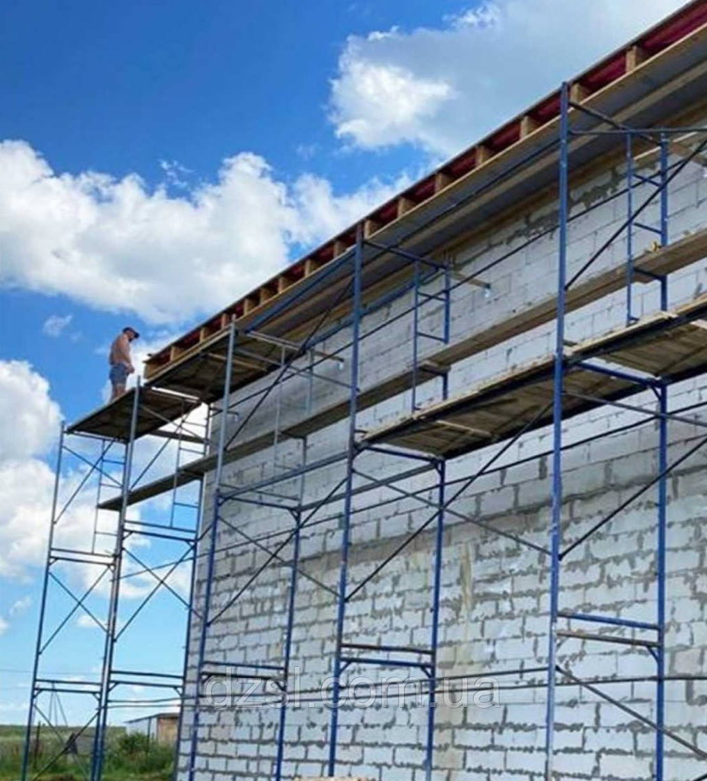 Будівельні рамні риштування комплектація 4 х 3 м діаметр труби 42
