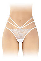 Эротические стринги с открытой попкой Nadia Fashion Secret White