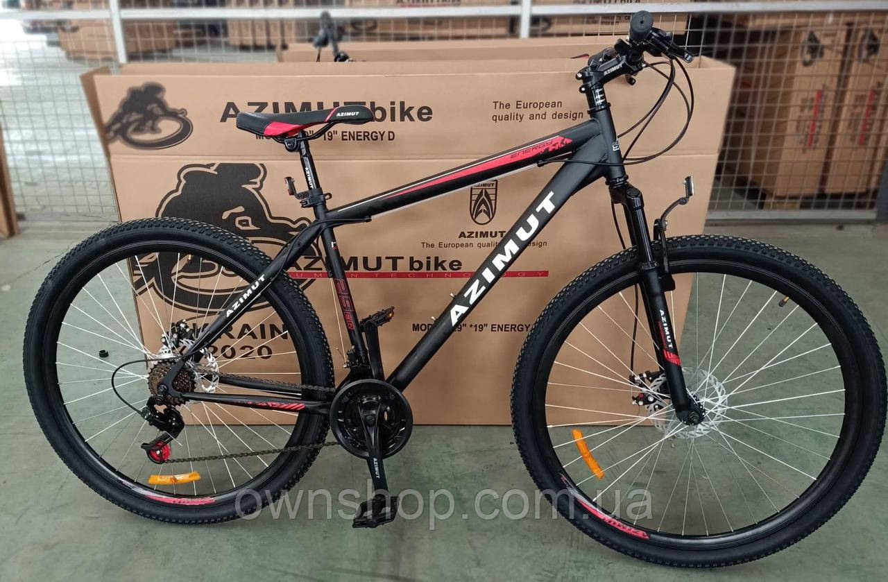 Велосипед гірський Azimut "Energy" 29" рама 19" GFRD чорно-червоний, фото 1