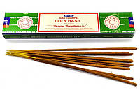 Благовония Священный Базилик, пильцовые, натуральные, Nag Champa Holly Basil (15gm) Satya