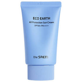 Сонцезахисний крем The Saem Eco Earth Power All Protection Sun Cream SPF50+PA ++++ 50 г (8806164162613)