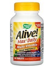 Мультивітаміни Nature's Way Alive! Max3 Daily Multi-Vitamin No Added Iron 90 Tabs