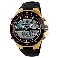 Skmei 1016 SHARK золотий чоловічий спортивний годинник