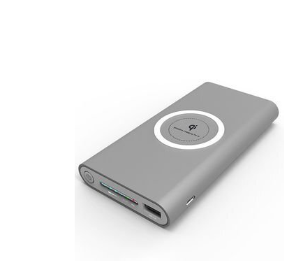 Power Bank з бездротовою зарядкою QI 20000 маг (Сірий), фото 1