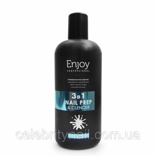 Універсальна рідина для нігтів 3 в 1 Enjoy Professional 500 мл