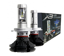 Світлодіодні LED лампи для фар X3 H4