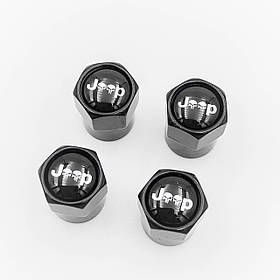 Захисні ковпачки на ніпеля JEEP (Джип) 4 шт з черепом Чорні