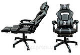 Компьютерный Стул DEUS LARGE чорно-сіре крісло геймерське Удобный офисный стул Компьютерные кресла стулья офис, фото 2