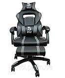 Компьютерный Стул DEUS LARGE чорно-сіре крісло геймерське Удобный офисный стул Компьютерные кресла стулья офис, фото 10