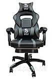 Компьютерный Стул DEUS LARGE чорно-сіре крісло геймерське Удобный офисный стул Компьютерные кресла стулья офис, фото 6