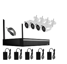 Бездротовий комплект відеонагляду на 4 камери WIFI FULL HD KIT