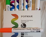 Маркеры для LED доски Fluorescent chalk marker (8 штук) 5мм, фото 2