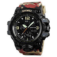 Skmei 1155 B hamlet красный камуфляж мужские спортивные часы