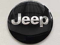 Наклейка на колпачок/заглушку Jeep 56 мм. Черные