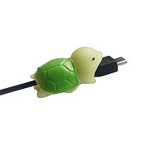 Защита кабеля фосфорная, Защита для провода, органайзер Alitek Animals Neon Черепашка